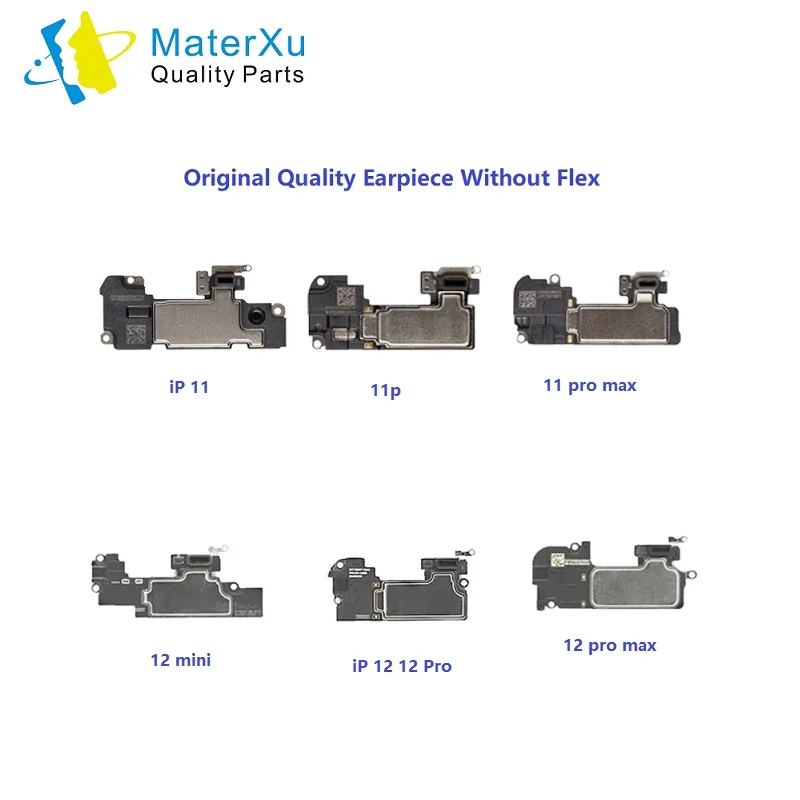 MaterXu Original Quality Earpiece Flex For iPhone X XR XS XS Max 11 12 mini 12 Pro Max Receiver Earphone Ear Speaker Repair 
MaterXu Original Quality Earpiece Flex For iPhone X XR XS XS Max 11 12 mini 12 Pro Max Receiver Earphone Ear Speaker Repair