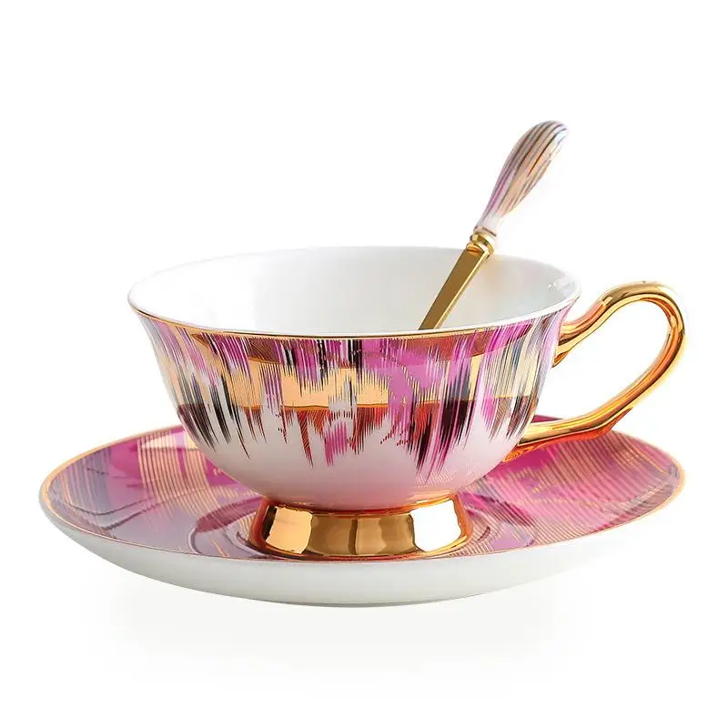 Coffee Cup and Saucer Rim Table Ware Porcelain Tea Cup Set Luxury Home Decor Gold European Bone China Birthday Gifts Multicolor
Coffee Cup and Saucer Rim Table Ware Porcelain Tea Cup Set Luxury Home Decor Gold European Bone China Birthday Gifts Multicolor