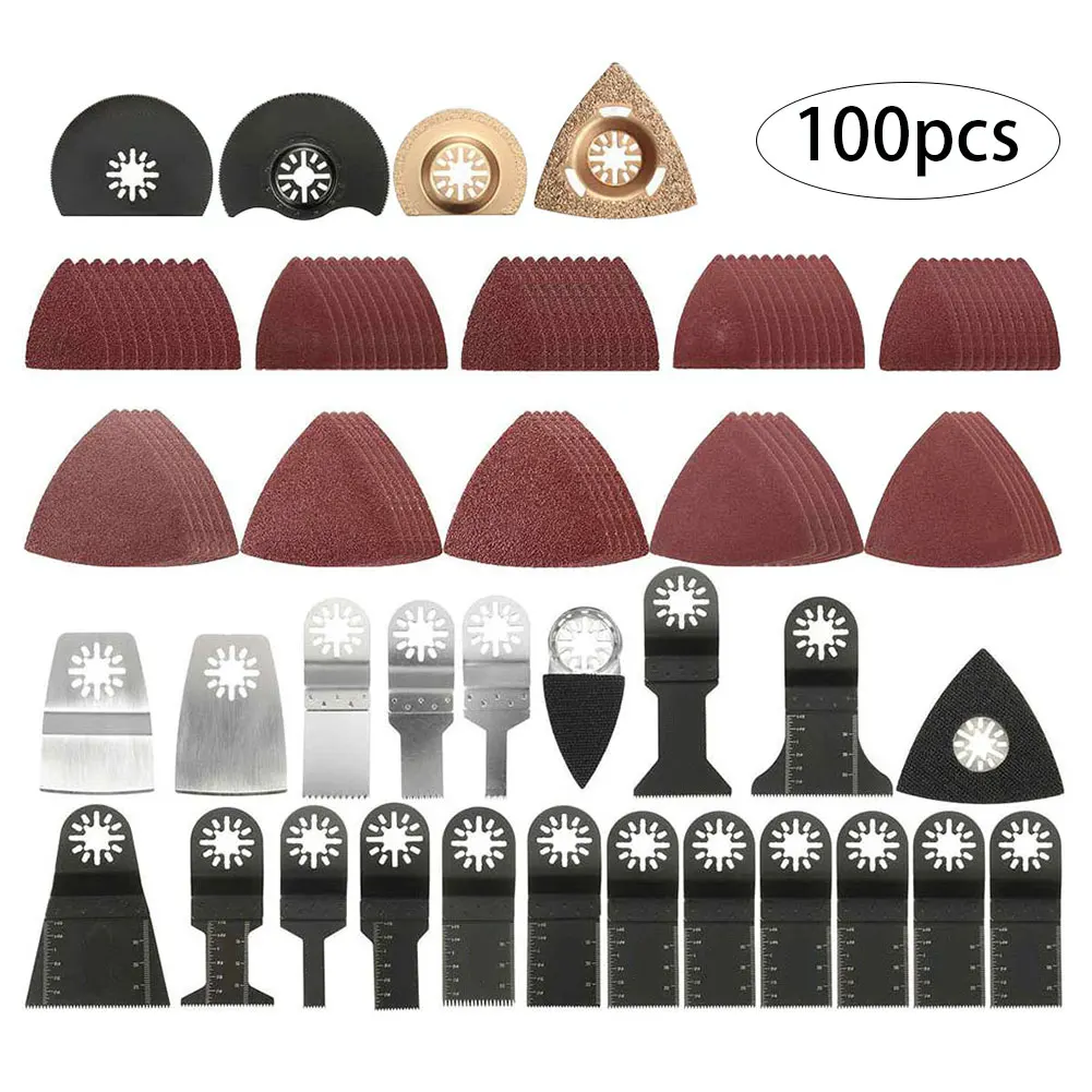 100 PCS/Set Oscillating Multitool Saw Blades Accessories Kit Home Oscillating Multitool Blades Oscillating Multitool Accessories 
100 PCS/Set Oscillating Multitool Saw Blades Accessories Kit Home Oscillating Multitool Blades Oscillating Multitool Accessories