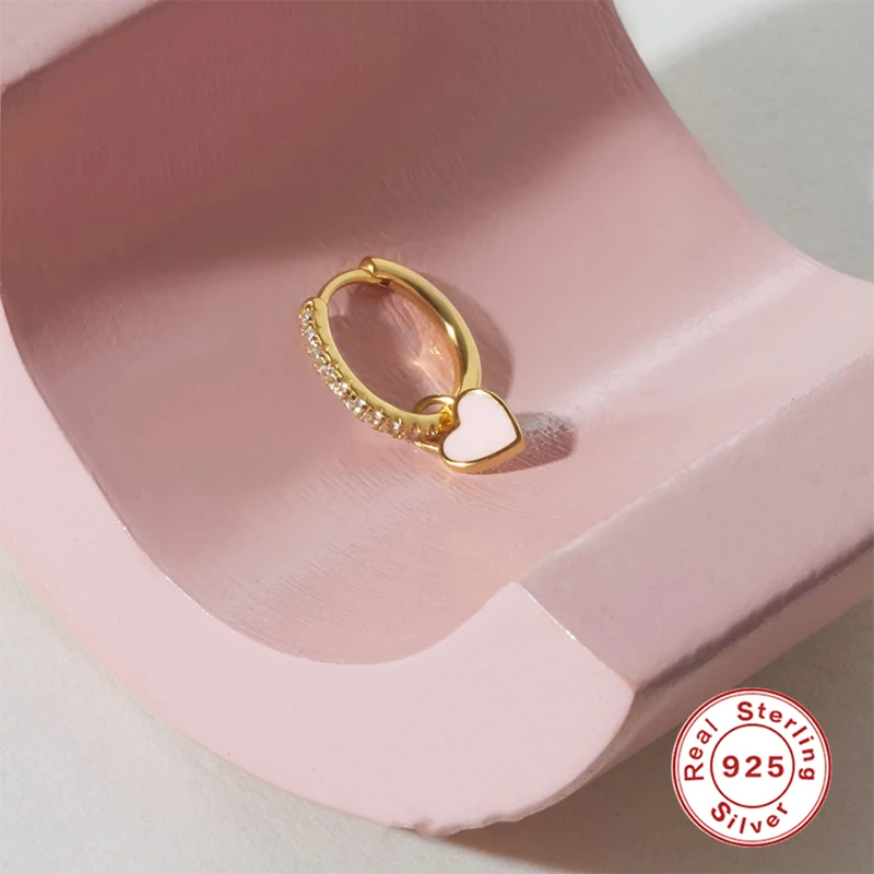 ROXI Lovely Heart Crystals Hoop Earrings for Women Girl Pink Blue Green Cartilage Hanging Earrings 925 Sterling Silver Kolczyki
ROXI Lovely Heart Crystals Hoop Earrings for Women Girl Pink Blue Green Cartilage Hanging Earrings 925 Sterling Silver Kolczyki