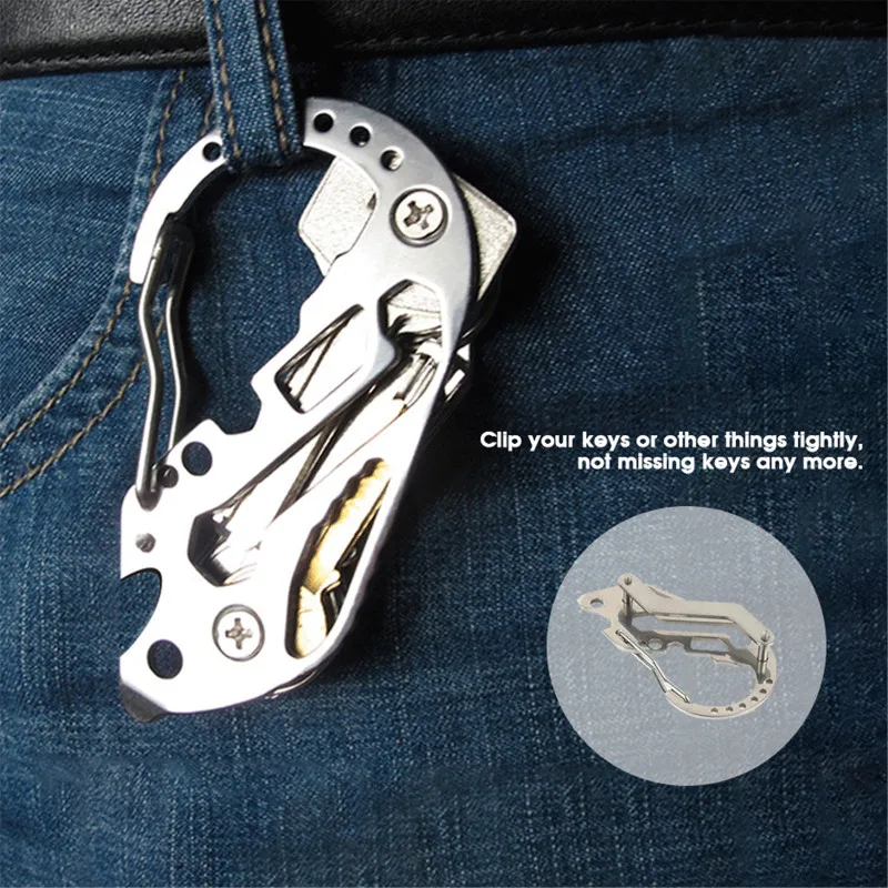 2pcs Multi Tool Utility Carabiner EDC Holder Clip Gadget Multi Purpose Hanger Buckle Climb Tool Camp Key Organizer Pocket
2pcs Multi Tool Utility Carabiner EDC Holder Clip Gadget Multi Purpose Hanger Buckle Climb Tool Camp Key Organizer Pocket