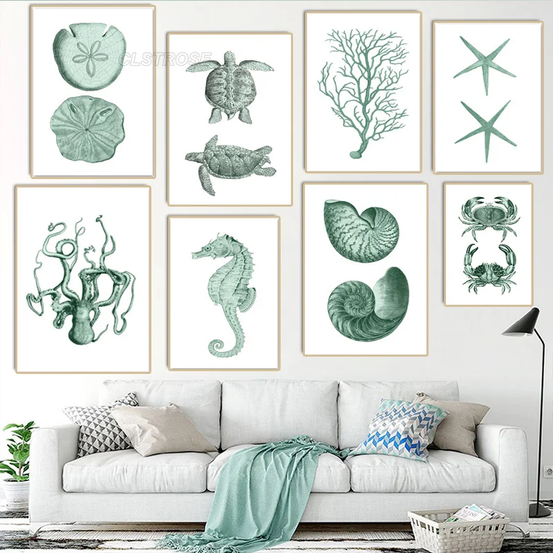 Nordic Style Home Decor Green Poster Animal Turtle Starfish Canvas Painting Wall Art Print Pictures for Living Room Decor
Nordic Style Home Decor Green Poster Animal Turtle Starfish Canvas Painting Wall Art Print Pictures for Living Room Decor