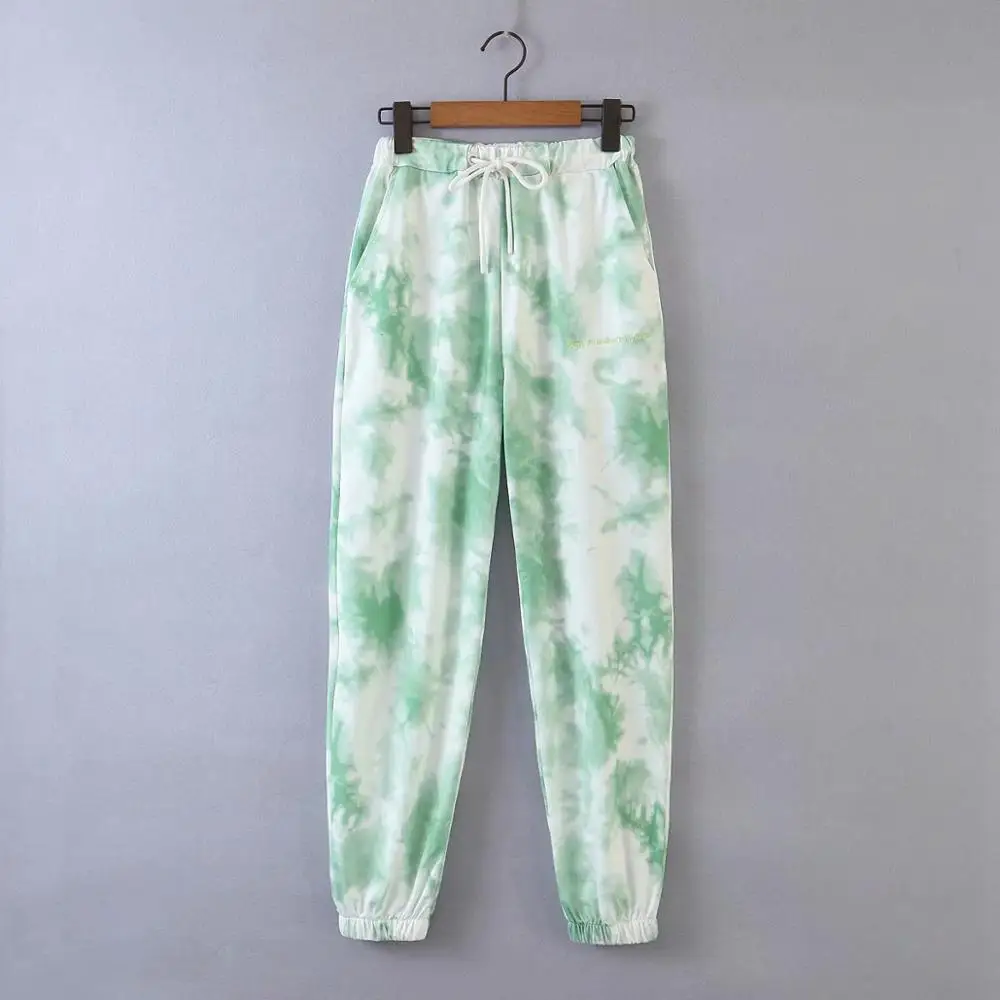 Women Tie Dye Printing Knitting Sports Pants New Female Letter Embroidery Loose Trousers 
Women Tie Dye Printing Knitting Sports Pants New Female Letter Embroidery Loose Trousers