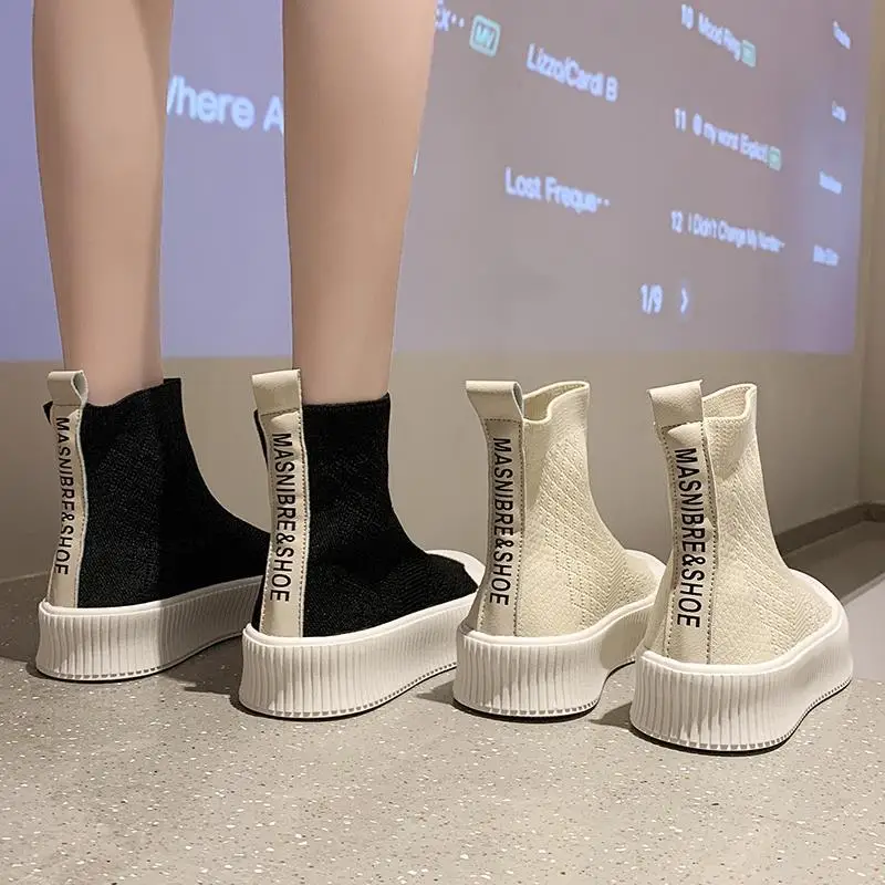 Women's Knitted Short Socks Boots 2021 Autumn New Platform Elastic Dr. Martens Boots Women's Shell Toe High-Top Shoes
Women's Knitted Short Socks Boots 2021 Autumn New Platform Elastic Dr. Martens Boots Women's Shell Toe High-Top Shoes