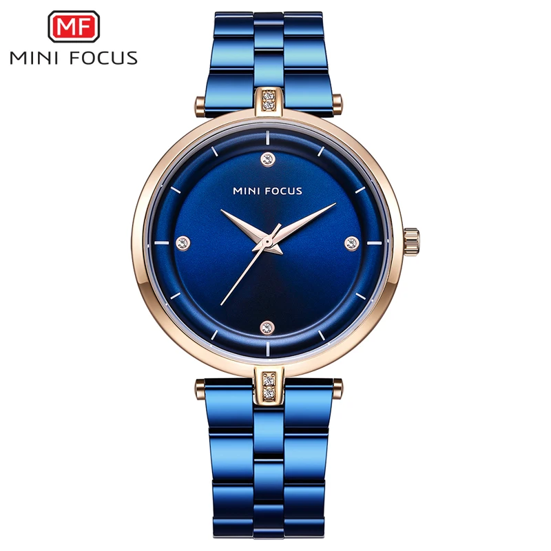 MINIFOCUS marque de Lux mode dames montre Saati femmes robe montres браслет horloge reloj mujer bleu подарок для