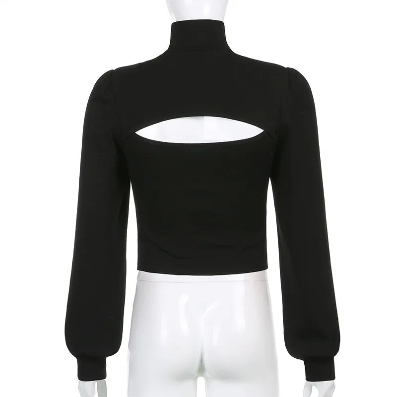 2021 New Sexy Women Long Puff Sleeve T-shirts Tops Casual Tight High Collar Irregular Hollow Out Bubble T-shirts Outwear
2021 New Sexy Women Long Puff Sleeve T-shirts Tops Casual Tight High Collar Irregular Hollow Out Bubble T-shirts Outwear