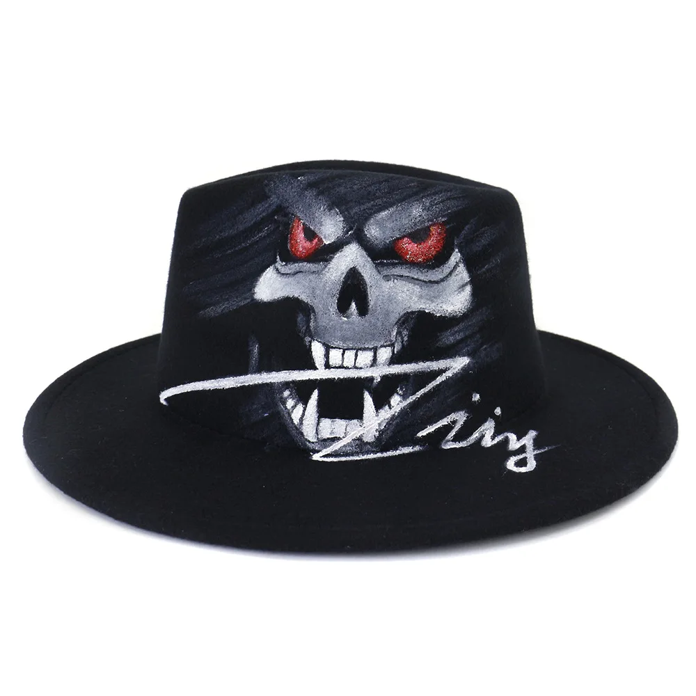 New Fashion Print Fedora Hat Black Solid Color Wool Felt Jazz Hats Elegant Men Women Wide Brim Panama Trilby Cap wholesale
New Fashion Print Fedora Hat Black Solid Color Wool Felt Jazz Hats Elegant Men Women Wide Brim Panama Trilby Cap wholesale