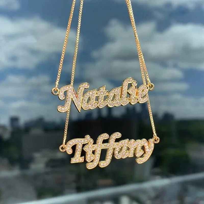 Nameplate Necklace New Hip Hop Letter Necklace Name Custom Necklace Gold Color Rhinestone Necklace Pendant for Women Gift
Nameplate Necklace New Hip Hop Letter Necklace Name Custom Necklace Gold Color Rhinestone Necklace Pendant for Women Gift