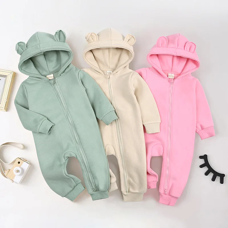 Spring Autumn Baby Girl Romper Fashion Solid Color Newborn Baby Clothes Cotton Long Sleeve Hooded Infant Romper 3-18 Months
Spring Autumn Baby Girl Romper Fashion Solid Color Newborn Baby Clothes Cotton Long Sleeve Hooded Infant Romper 3-18 Months