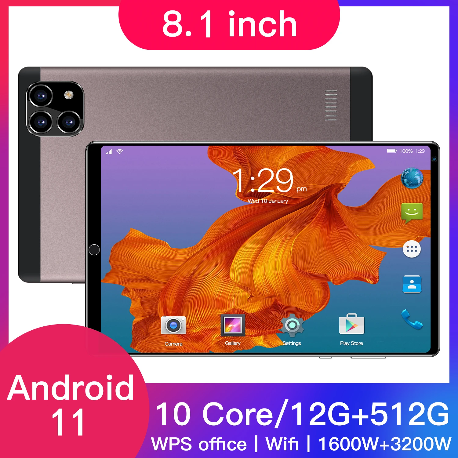 2021 Newest 8.1 Inch Octa Core 4G LTE Phone Call Tablet Pc Android 11 Google Play Dual SIM Cards WiFi Bluetooth GPS Tablets
2021 Newest 8.1 Inch Octa Core 4G LTE Phone Call Tablet Pc Android 11 Google Play Dual SIM Cards WiFi Bluetooth GPS Tablets