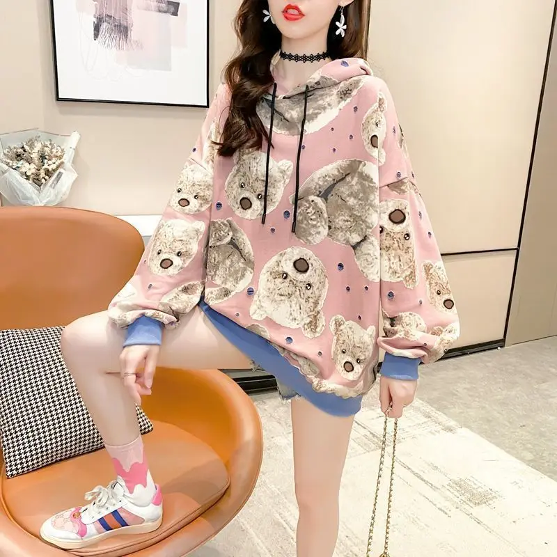 Korean version of women's 2021 new autumn and winter tops loose ladies sweater hooded plus velvet thick coat ins tide Streetwear
Korean version of women's 2021 new autumn and winter tops loose ladies sweater hooded plus velvet thick coat ins tide Streetwear