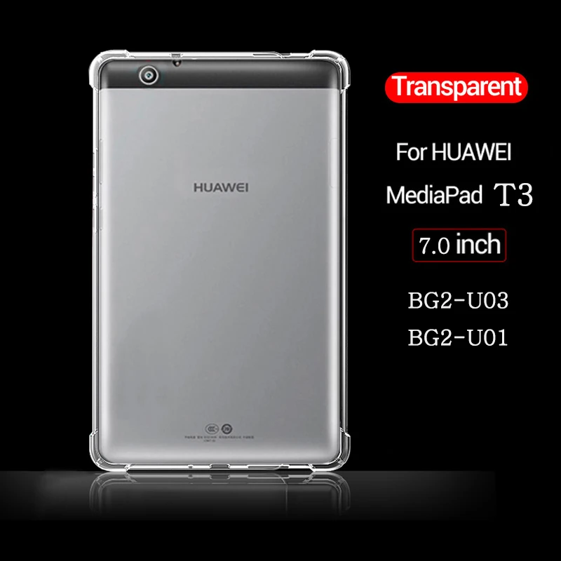 Shockproof silicone case for Huawei MediaPad T3 7.0 3G BG2-U03 BG2-U01 transparent rubber back cover flexible bumper
Shockproof silicone case for Huawei MediaPad T3 7.0 3G BG2-U03 BG2-U01 transparent rubber back cover flexible bumper