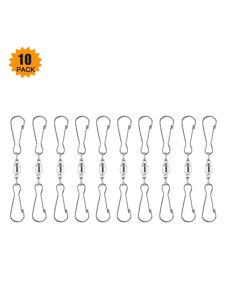 10PCS Swivels Dual Clip Spinning Swivel Hanging Hooks For Hanging Windsock Wind Spinners Bird Feeder Family Festival Brilliant
10PCS Swivels Dual Clip Spinning Swivel Hanging Hooks For Hanging Windsock Wind Spinners Bird Feeder Family Festival Brilliant
