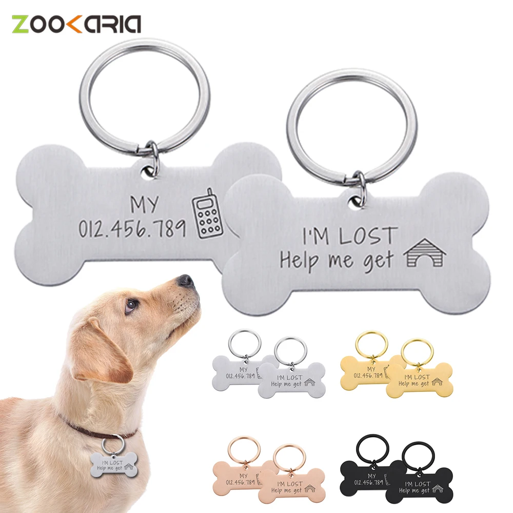Engraved Pet ID Tags for Cat Dog Personalized Collar ID Help Me Get Home Puppy Kitten Tag Pendant Key Ring Bone Pet Accessories
Engraved Pet ID Tags for Cat Dog Personalized Collar ID Help Me Get Home Puppy Kitten Tag Pendant Key Ring Bone Pet Accessories