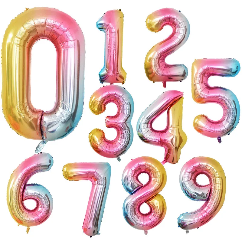 40inch Large Iridescent Rainbow Color Number Foil Balloon Birthday Party Wedding Decoration Digital Balloon Globos Kids Toy Gift
40inch Large Iridescent Rainbow Color Number Foil Balloon Birthday Party Wedding Decoration Digital Balloon Globos Kids Toy Gift