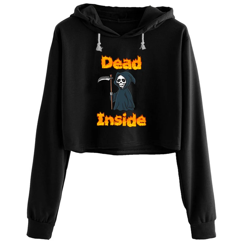 Unisex Dead Inside Grim Reaper Crop Hoodies Women Kpop Korean Y2k Kawaii Pullover For Girls
Unisex Dead Inside Grim Reaper Crop Hoodies Women Kpop Korean Y2k Kawaii Pullover For Girls