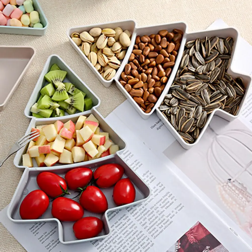 Christmas Tree Shape Plastic 3 Girds Snack Plate Tray Dried Fruit Candy Dish picnics snacks nuts plate cute candy box kitchen
Christmas Tree Shape Plastic 3 Girds Snack Plate Tray Dried Fruit Candy Dish picnics snacks nuts plate cute candy box kitchen