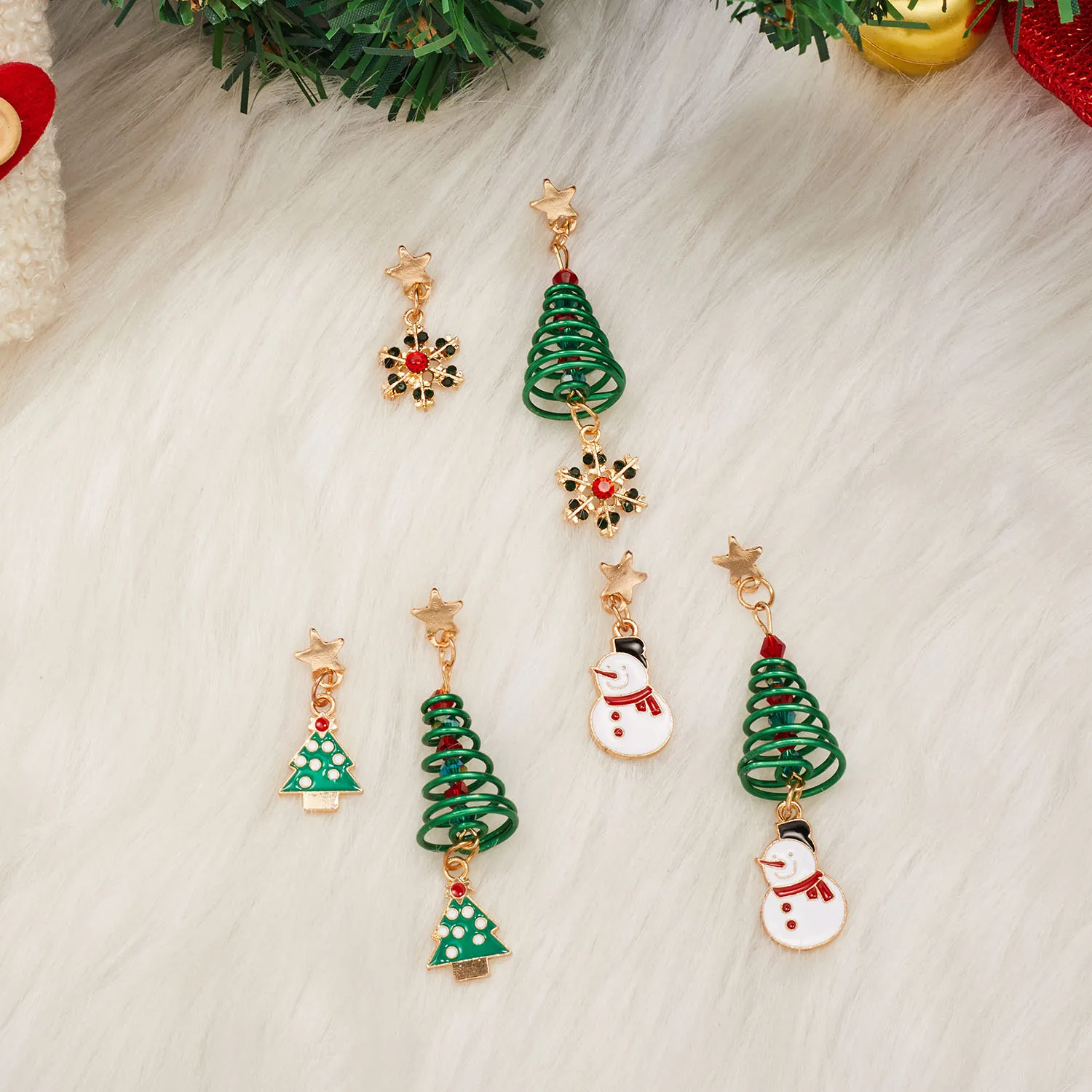 Christmas Ornament Fashion Jewelry Christmas Tree Snowman Asymmetric Oil Painting Drop Earring For Women Party Decoration
Christmas Ornament Fashion Jewelry Christmas Tree Snowman Asymmetric Oil Painting Drop Earring For Women Party Decoration
