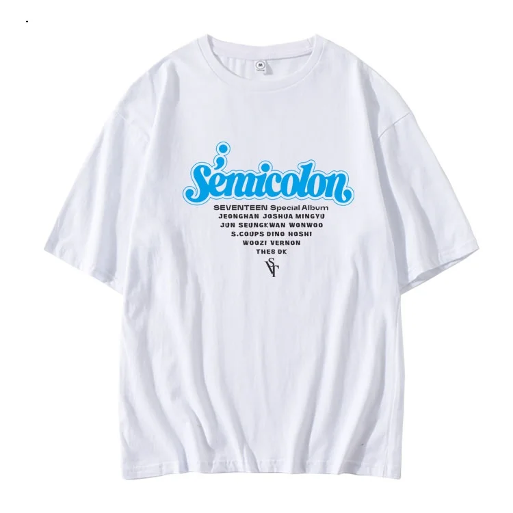 Новое поступление футболка с надписью kpop seventeen Semicolon альбом одинаковые названия