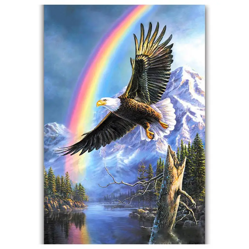 WSFS Hot Full Round Drill 5D Diy Diamond Painting "Eagle Rainbow" Embroidery Cross Stitch 5D Home Decor
WSFS Hot Full Round Drill 5D Diy Diamond Painting "Eagle Rainbow" Embroidery Cross Stitch 5D Home Decor