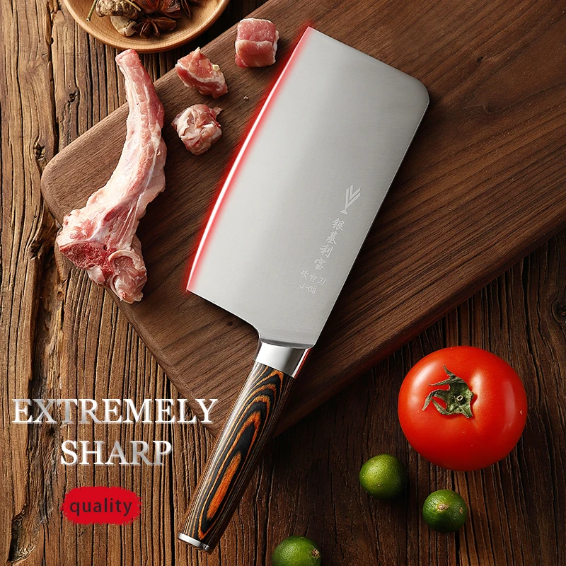 Handmade Forged High-carbon Clad Steel Kitchen Knives Cleaver Filleting Slicing Broad Butcher Knife The Color With Wooden Handle
Handmade Forged High-carbon Clad Steel Kitchen Knives Cleaver Filleting Slicing Broad Butcher Knife The Color With Wooden Handle