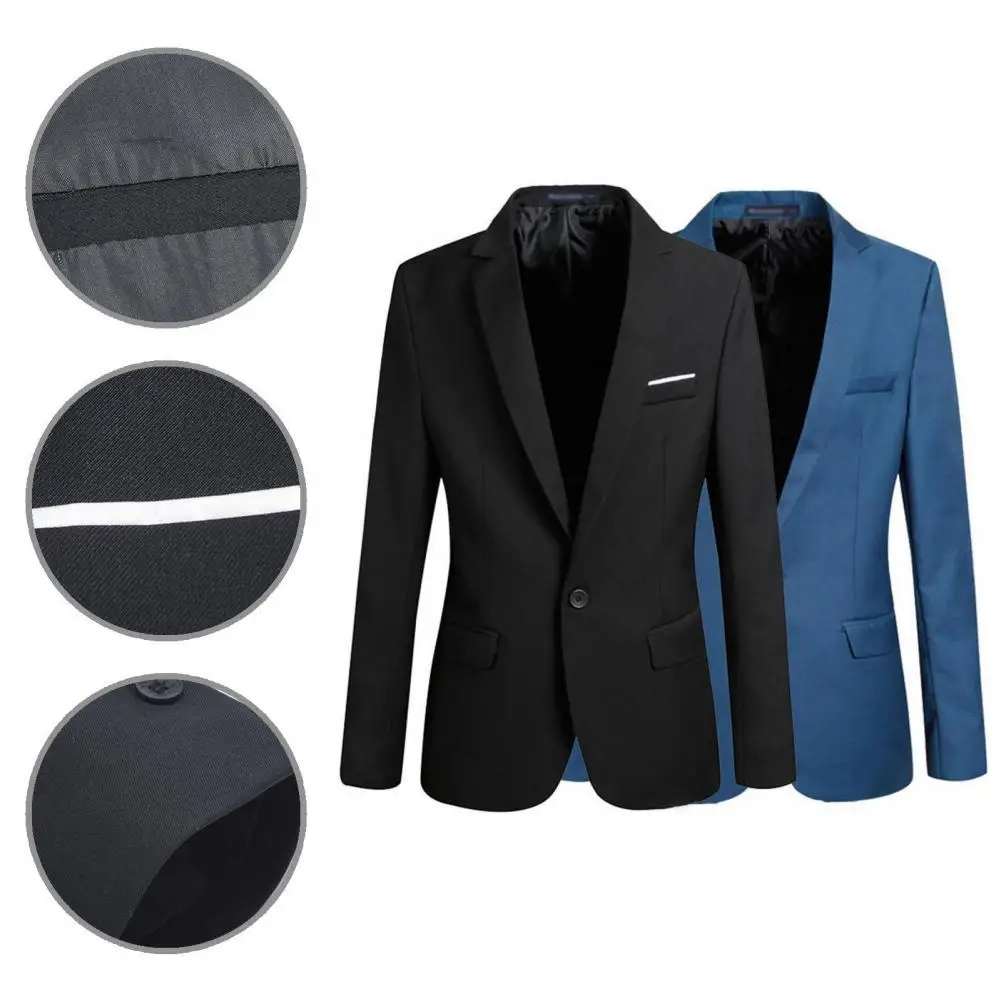 Suit Coat Simple Business Blazer Solid Color Windproof Popular Lapel Slim Wedding Suit Coat
Suit Coat Simple Business Blazer Solid Color Windproof Popular Lapel Slim Wedding Suit Coat