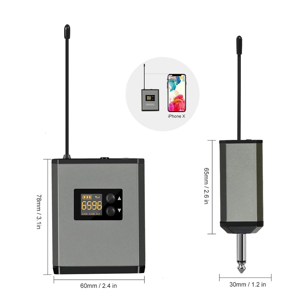 Wireless Microphone System 3.5/6.35mm Wireless Mic with Transmitter Mini Receiver Headset and Lavalier Headset Lapel Microphone
Wireless Microphone System 3.5/6.35mm Wireless Mic with Transmitter Mini Receiver Headset and Lavalier Headset Lapel Microphone