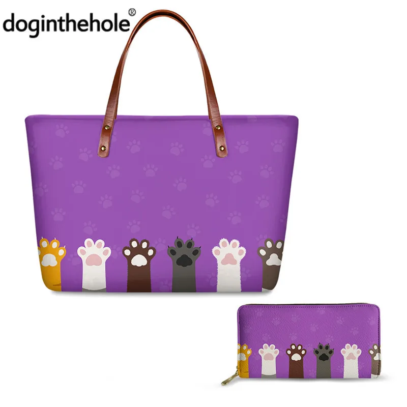 Doginthehole фиолетовые кавайные кожаные кошельки и кошельки в комплекте с милым мультяшным принтом лапы женские сумки на плечо для покупок
Doginthehole фиолетовые кавайные кожаные кошельки и кошельки в комплекте с милым мультяшным принтом лапы женские сумки на плечо для покупок