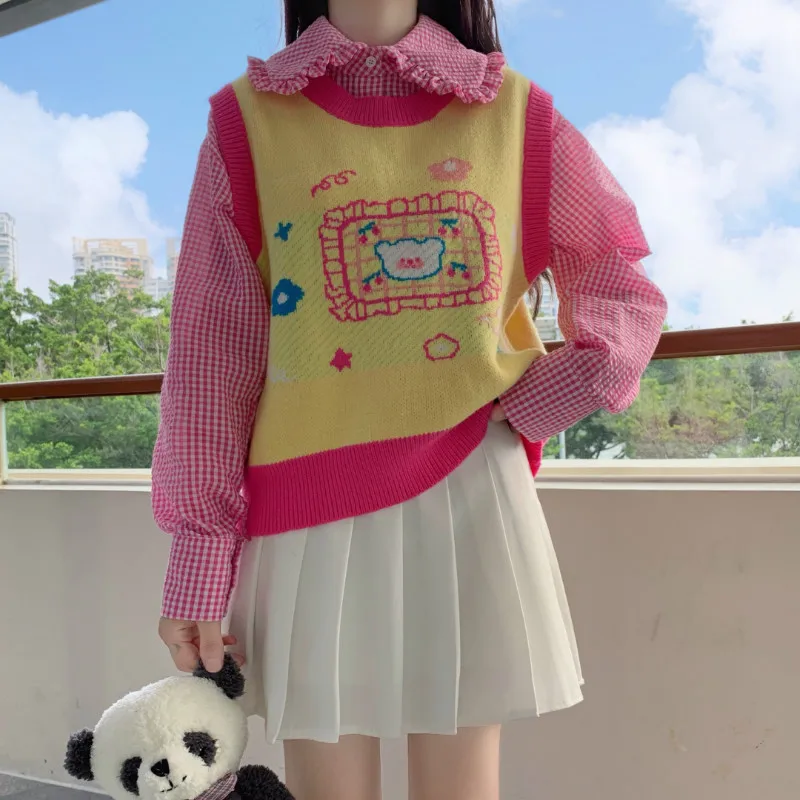 Японский Зимний новый милый девчачий в стиле преппи студенческий свитер JK