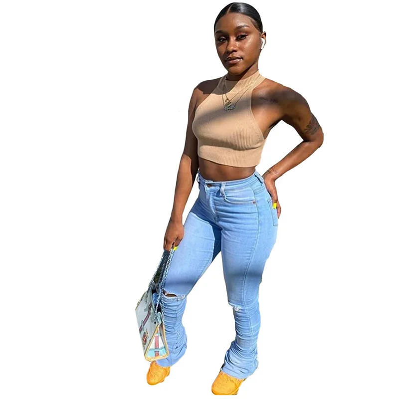 92K20P09529 Spring and Autumn New Women's fashion European and American style fried street high waist tight holed casual jeans
92K20P09529 Spring and Autumn New Women's fashion European and American style fried street high waist tight holed casual jeans