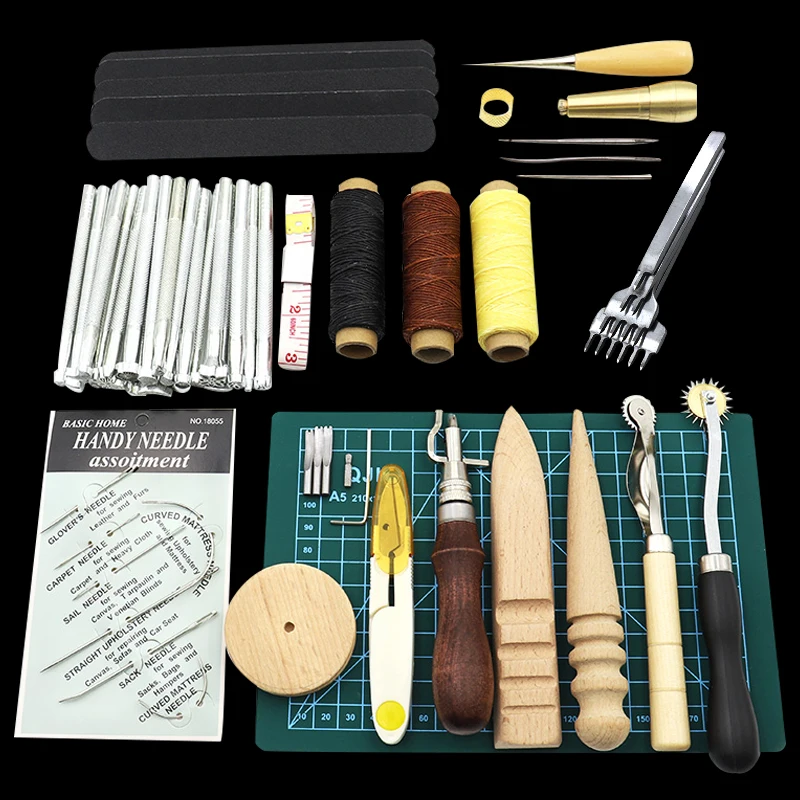Leather Craft Punch Tools Kit Set Stitching Carving Working Sewing Saddle Groover Leather Craft Tools Set Kit Couro Tool
Leather Craft Punch Tools Kit Set Stitching Carving Working Sewing Saddle Groover Leather Craft Tools Set Kit Couro Tool