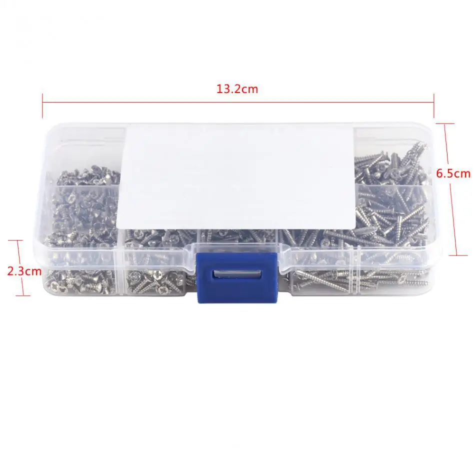 400Pcs M2 Cross Flat Head Self Tapping Screw Assortment Kit Wood Thread Nail Screw Sets DIY Countersunk Head Smal Scres Screws
400Pcs M2 Cross Flat Head Self Tapping Screw Assortment Kit Wood Thread Nail Screw Sets DIY Countersunk Head Smal Scres Screws
