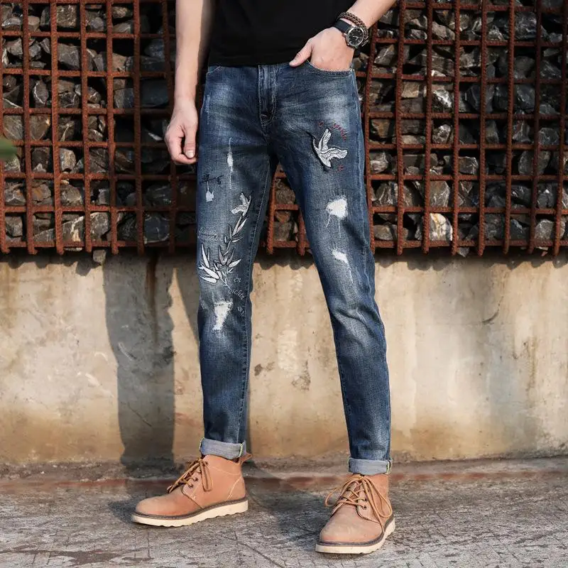 New Arrivals Men's Straight Denim Pants Slim Casual Jeans Pants Skinny Trousers
New Arrivals Men's Straight Denim Pants Slim Casual Jeans Pants Skinny Trousers