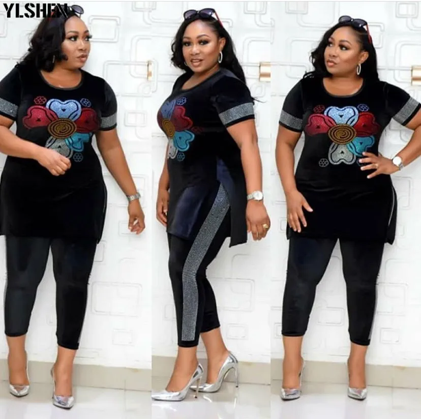 African Dresses for Women 2 Piece Set Dashiki Diamonds Top Pants African Clothes Bazin Broder Riche Fashion Robe Africaine Femme
African Dresses for Women 2 Piece Set Dashiki Diamonds Top Pants African Clothes Bazin Broder Riche Fashion Robe Africaine Femme
