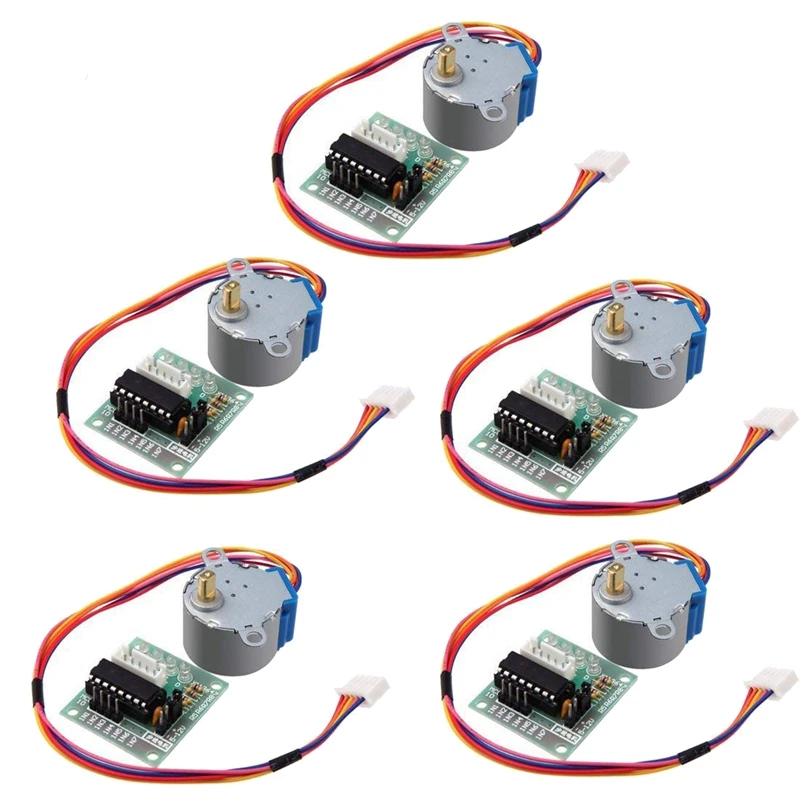5Pcs ULN2003 28BYJ-48 4-Phase Stepper Motor with 5V Drive Board for Arduino PI PIC Raspberry Pi
5Pcs ULN2003 28BYJ-48 4-Phase Stepper Motor with 5V Drive Board for Arduino PI PIC Raspberry Pi