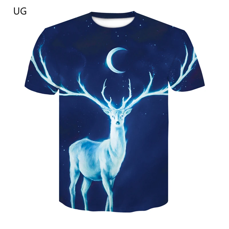 UG Animal Deer Elk Animal Blue Starry Deer Elk 3D T-shirt Summer Casual Men's T-shirt Fashion Streetwear
UG Animal Deer Elk Animal Blue Starry Deer Elk 3D T-shirt Summer Casual Men's T-shirt Fashion Streetwear