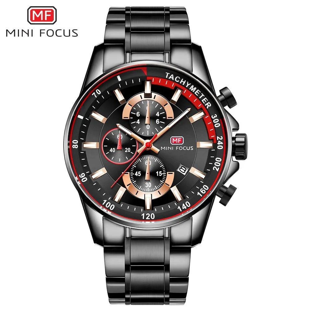 

Quartz Watch Business Men Simple Sport Wristwatch Three Sub-Dials Calendar Second Minute Display Timer 3ATM Waterproof Fashion C