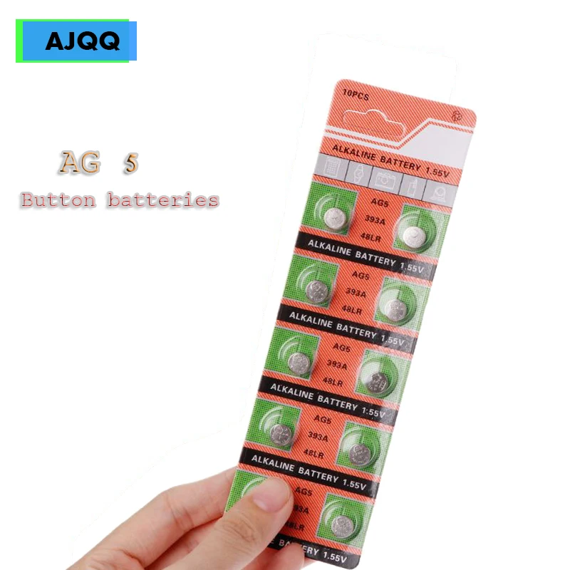 AJQQ 130PCS AG5 LR754 393 SR754 193 393A 48LR G5A 1.55V Alkaline Button Battery Ues for Watch Remote Control Toy
AJQQ 130PCS AG5 LR754 393 SR754 193 393A 48LR G5A 1.55V Alkaline Button Battery Ues for Watch Remote Control Toy
