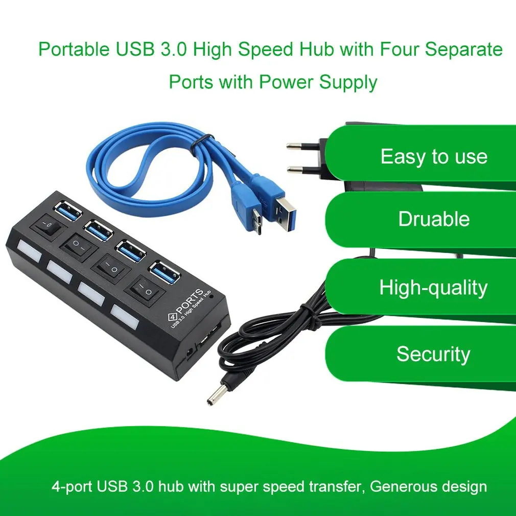 Новейший высокоскоростной USB-концентратор 3 0 с отдельными четырьмя портами