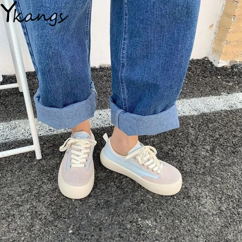 Girly Heart Stitching Platform Women Canvas Shoes Summer All-match Low-top Lady Sneakers Korean Fashion Lace-up Vulcanize Shoes
Girly Heart Stitching Platform Women Canvas Shoes Summer All-match Low-top Lady Sneakers Korean Fashion Lace-up Vulcanize Shoes