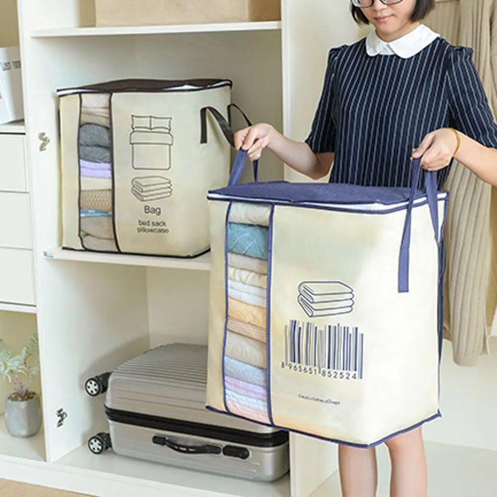 Новый нетканый портативный мешок для хранения одежды Organizer45 * 51*29 см складной