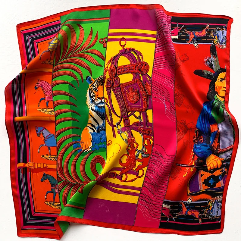 Luxury 100% Silk Scarf Women Fashion Small Bandana Head Neck Hairband Summer Fall Kerchief Turban 53*53cm
Luxury 100% Silk Scarf Women Fashion Small Bandana Head Neck Hairband Summer Fall Kerchief Turban 53*53cm