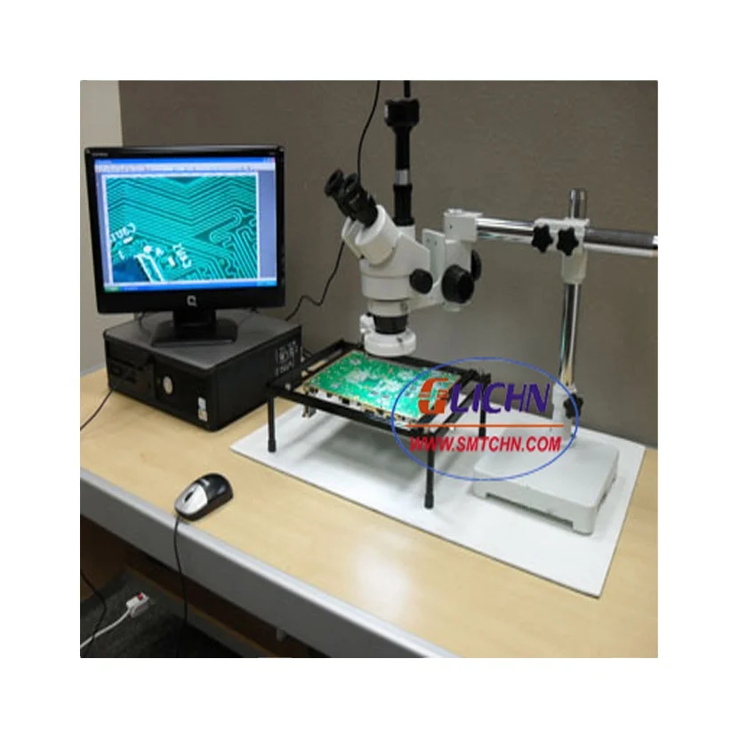 Trinocular Video Microscope sx4ts/Crystal sharp pictures. A necessary tool for SMT/SMD circuit boards inspection and other appli
Trinocular Video Microscope sx4ts/Crystal sharp pictures. A necessary tool for SMT/SMD circuit boards inspection and other appli