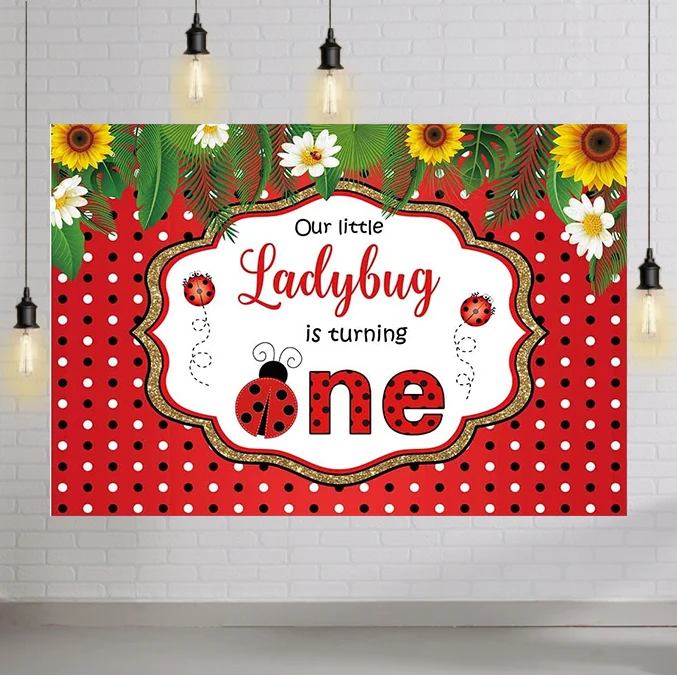 Ladybug Backdrop Our Little Ladybug Is Turning One Party Ladybird Girl 1st Birthday Decoration Baby Shower Bday Banner Supplies
Ladybug Backdrop Our Little Ladybug Is Turning One Party Ladybird Girl 1st Birthday Decoration Baby Shower Bday Banner Supplies