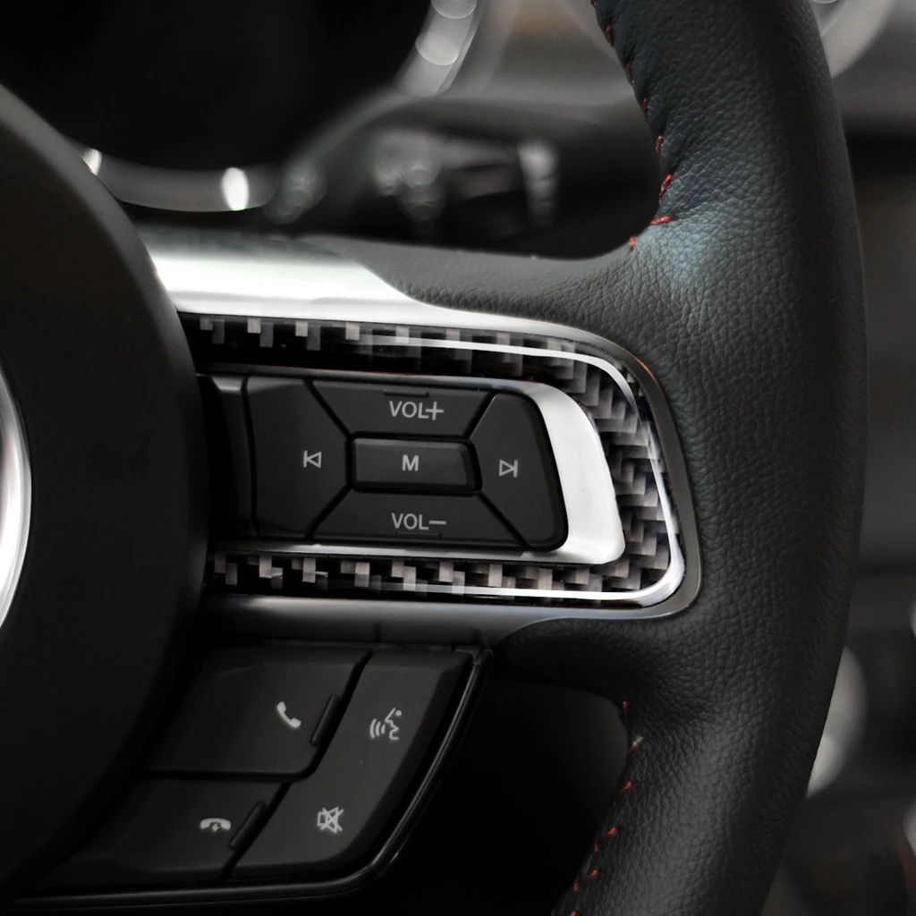 For Ford Mustang 2015 2016 2017 3pcs Carbon Fiber Interior Steering Wheel Button Strip Decor Cover Sticker Trim
For Ford Mustang 2015 2016 2017 3pcs Carbon Fiber Interior Steering Wheel Button Strip Decor Cover Sticker Trim