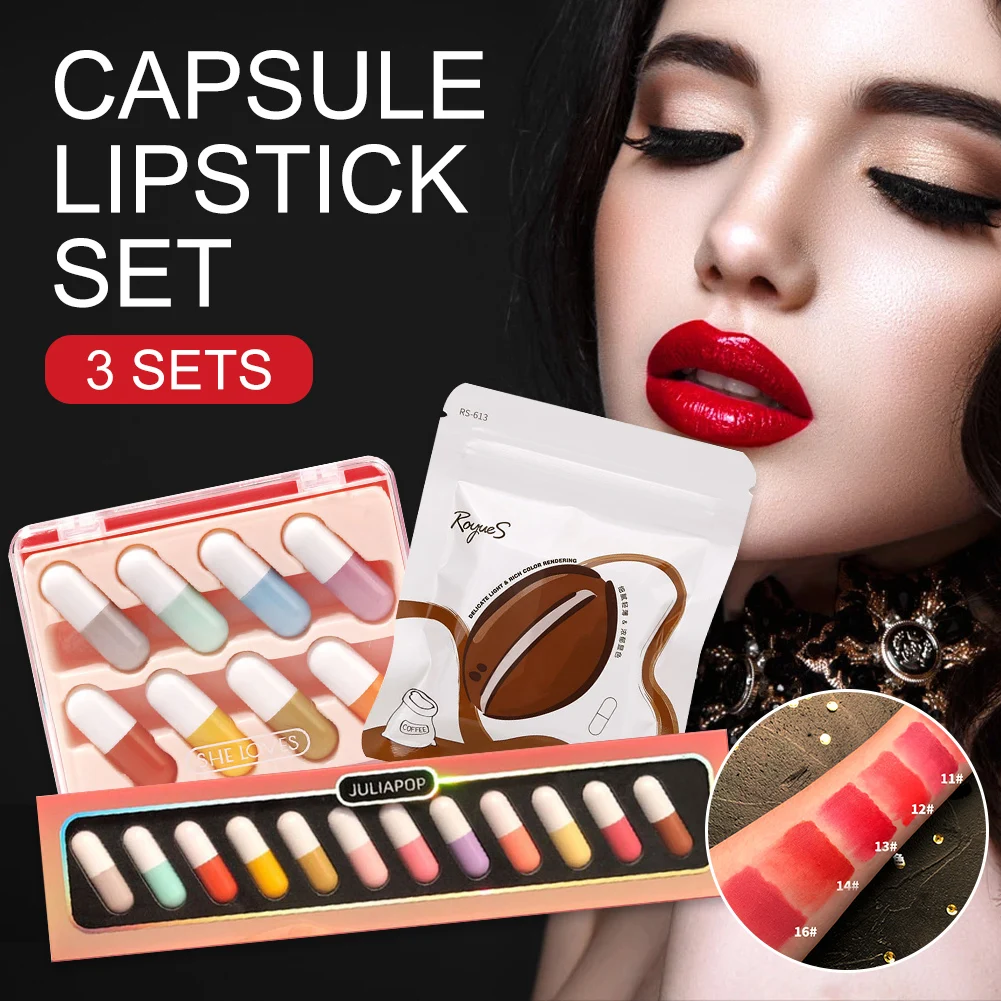 Many colors Mini Capsule Matte Lipstick Set Liquid Waterproof Lipstick Cosmetic Long Lasting Sexy Makeup Easy Color Lipstick
Many colors Mini Capsule Matte Lipstick Set Liquid Waterproof Lipstick Cosmetic Long Lasting Sexy Makeup Easy Color Lipstick