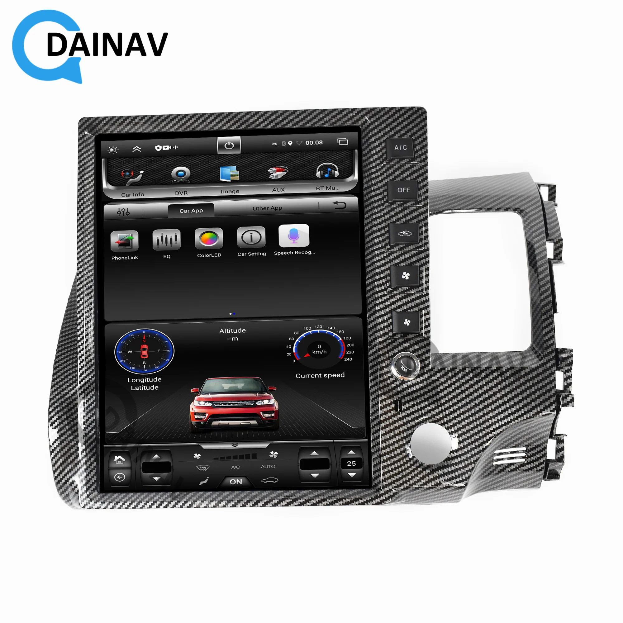 Автомобильный мультимедийный DVD-плеер с HD-экраном 13 6 дюйма для Honda Civic 2008-2013