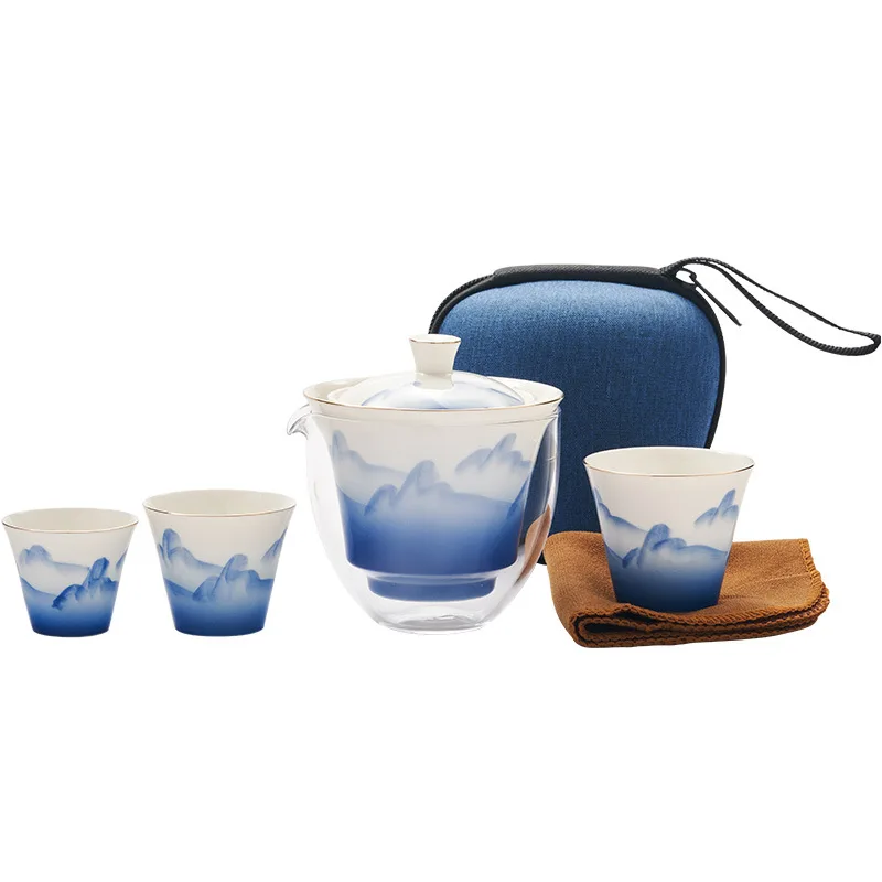 Simple Hand-Painted Ceramic Express Cup Lid Bowl Tea Making Travel Kung Fu Tea Set One Pot Fills Three Cups Portable Mini Set
Simple Hand-Painted Ceramic Express Cup Lid Bowl Tea Making Travel Kung Fu Tea Set One Pot Fills Three Cups Portable Mini Set