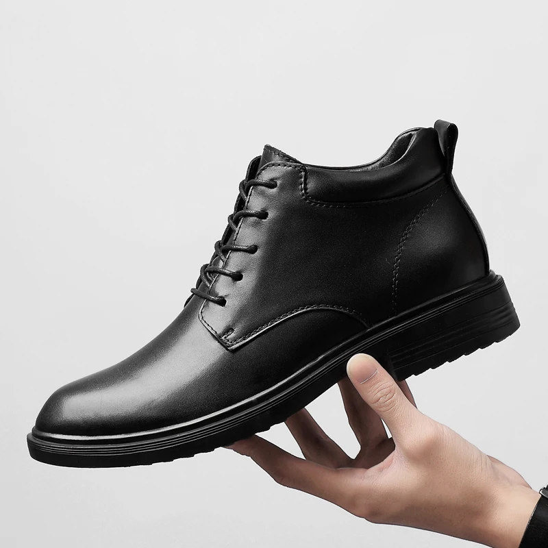 Winter Boots Men Genuine Leather Lace Up Business Man Ankle Boots Warm Plush Snow Boots Luxury Male Footwear Military Booties
Winter Boots Men Genuine Leather Lace Up Business Man Ankle Boots Warm Plush Snow Boots Luxury Male Footwear Military Booties