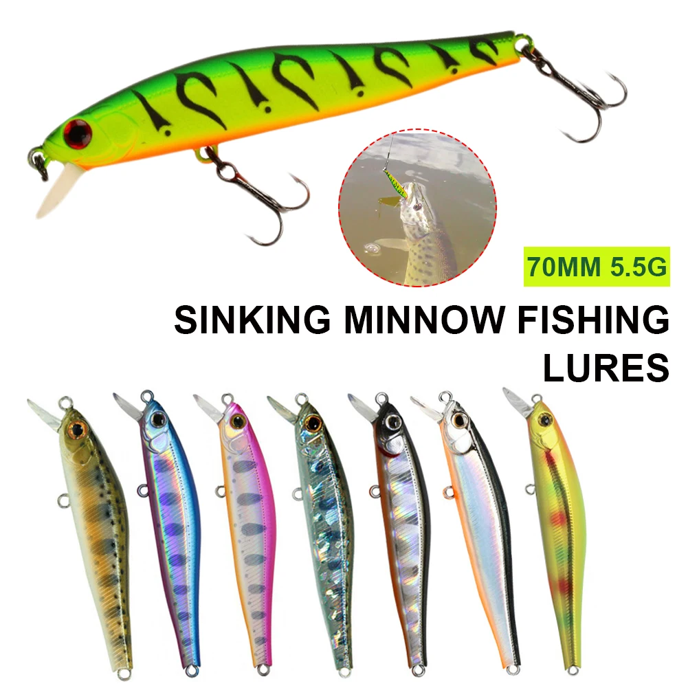 Sinking Fishing Lures Hard Baits Artificial Bait Jerkbait Crankbaits Fishing Tackle Lure Kit with 3D Fish Eye Realistic Design
Sinking Fishing Lures Hard Baits Artificial Bait Jerkbait Crankbaits Fishing Tackle Lure Kit with 3D Fish Eye Realistic Design